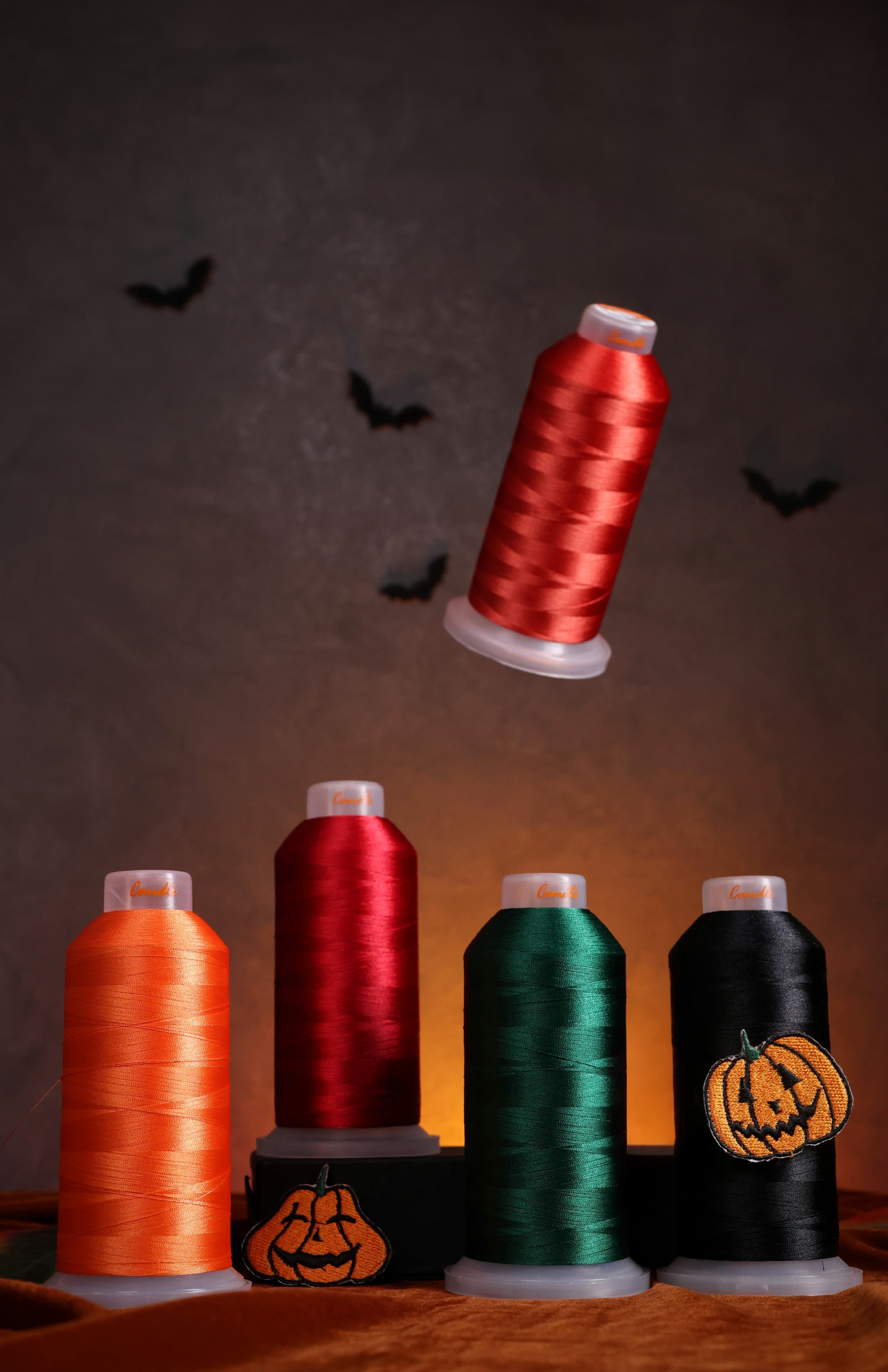 Blue plastic cylindrical product with textured surface